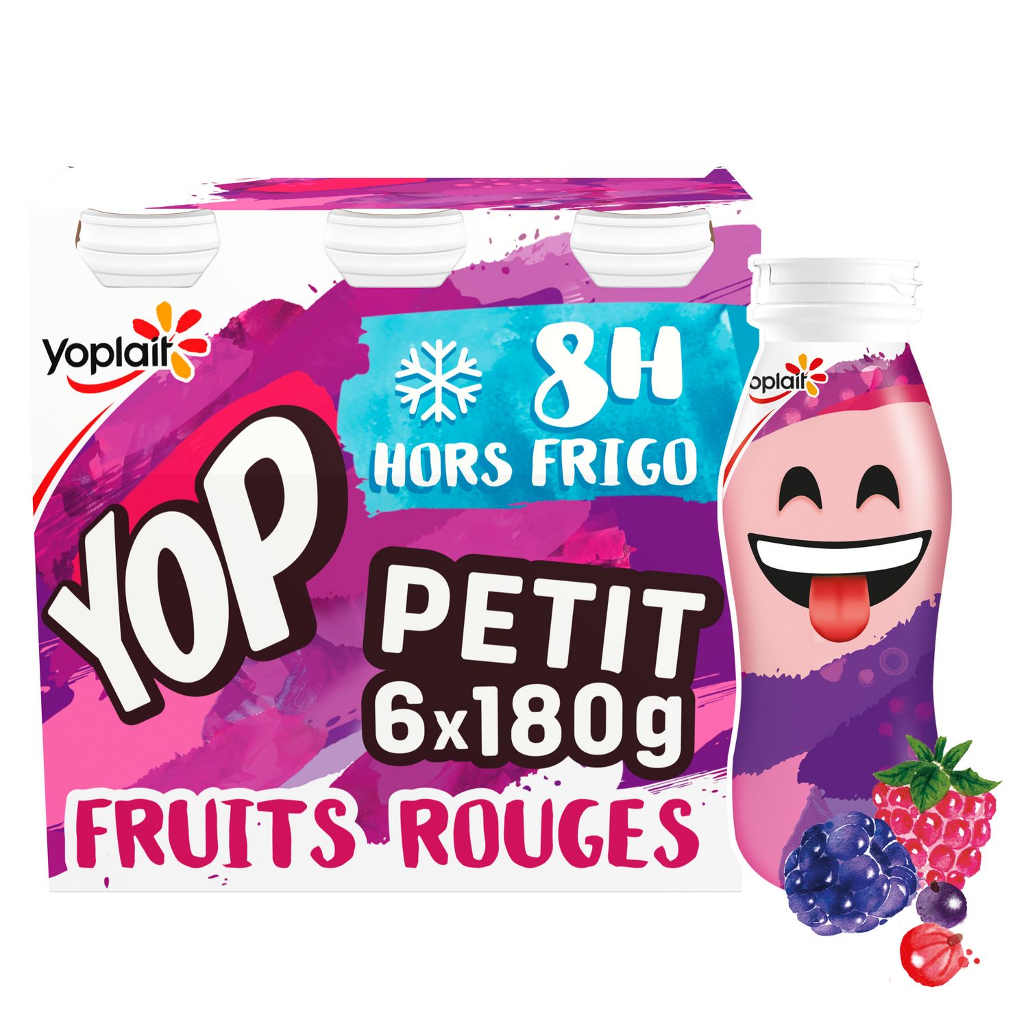 PTIT YOP Yaourt à boire à la vanille 6x180g pas cher 