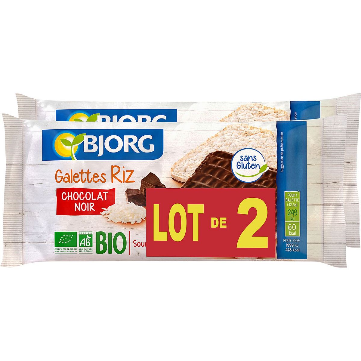 Chocolat Bio 55% Sucré Au Sucre Blanc - Gaufrettes