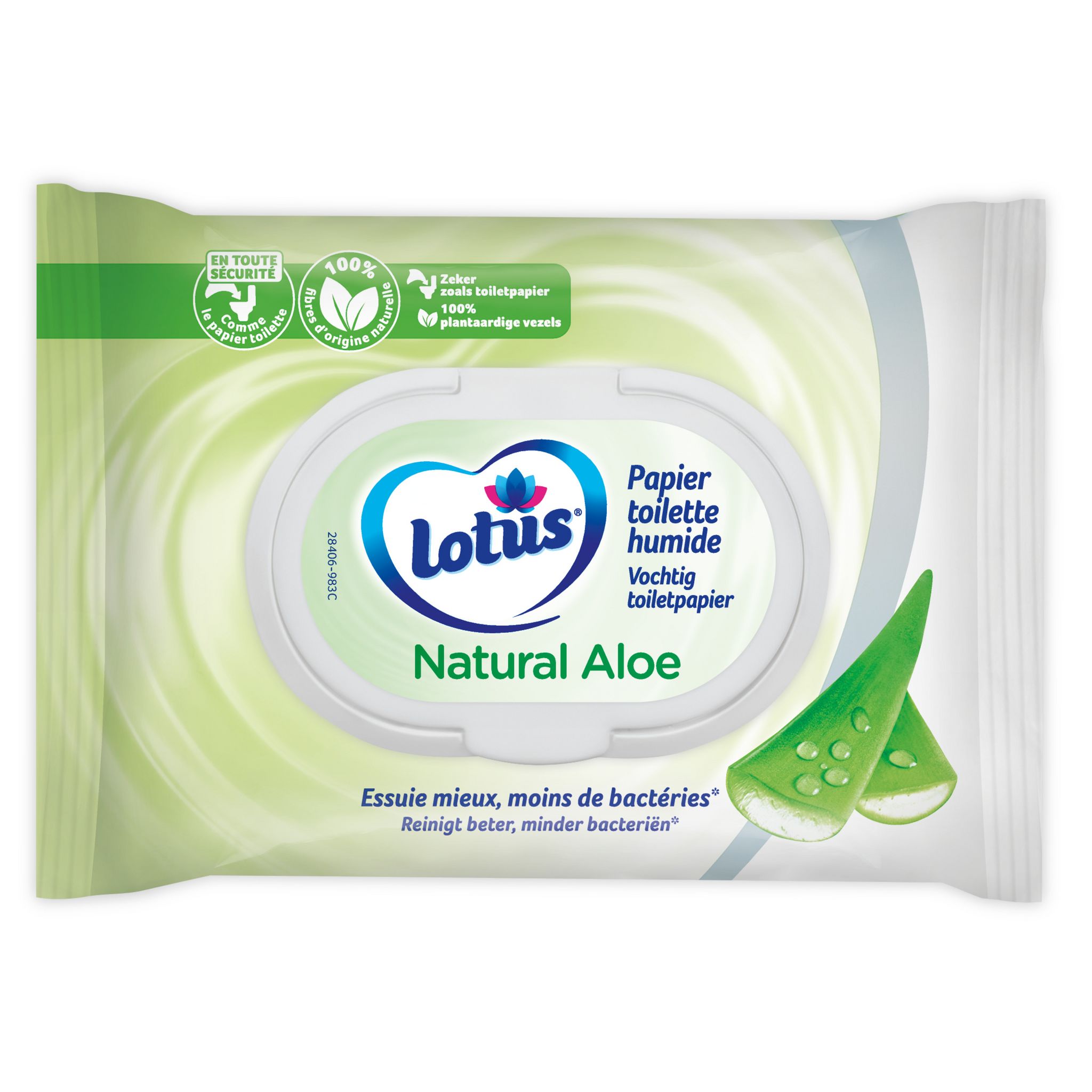 AUCHAN Lingette papier toilette humide blanc aloe vera 80 lingettes pas  cher 