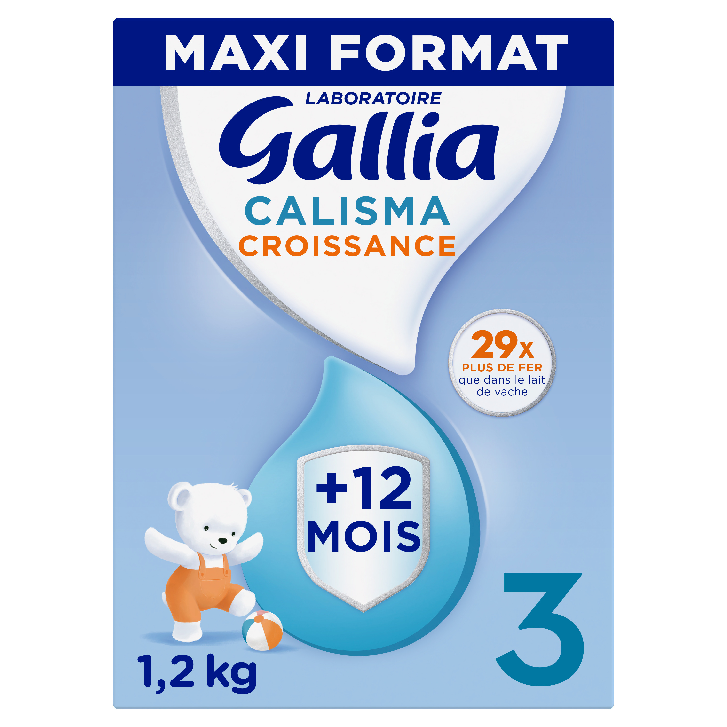 Gallia calisma croissance 3 maxi format x 2 - Gallia