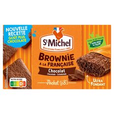ST MICHEL Mini brownie au chocolat, sachets individuels 8 gâteaux 240g
