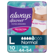 Always ALWAYS Discreet culottes incontinence normal taille L
