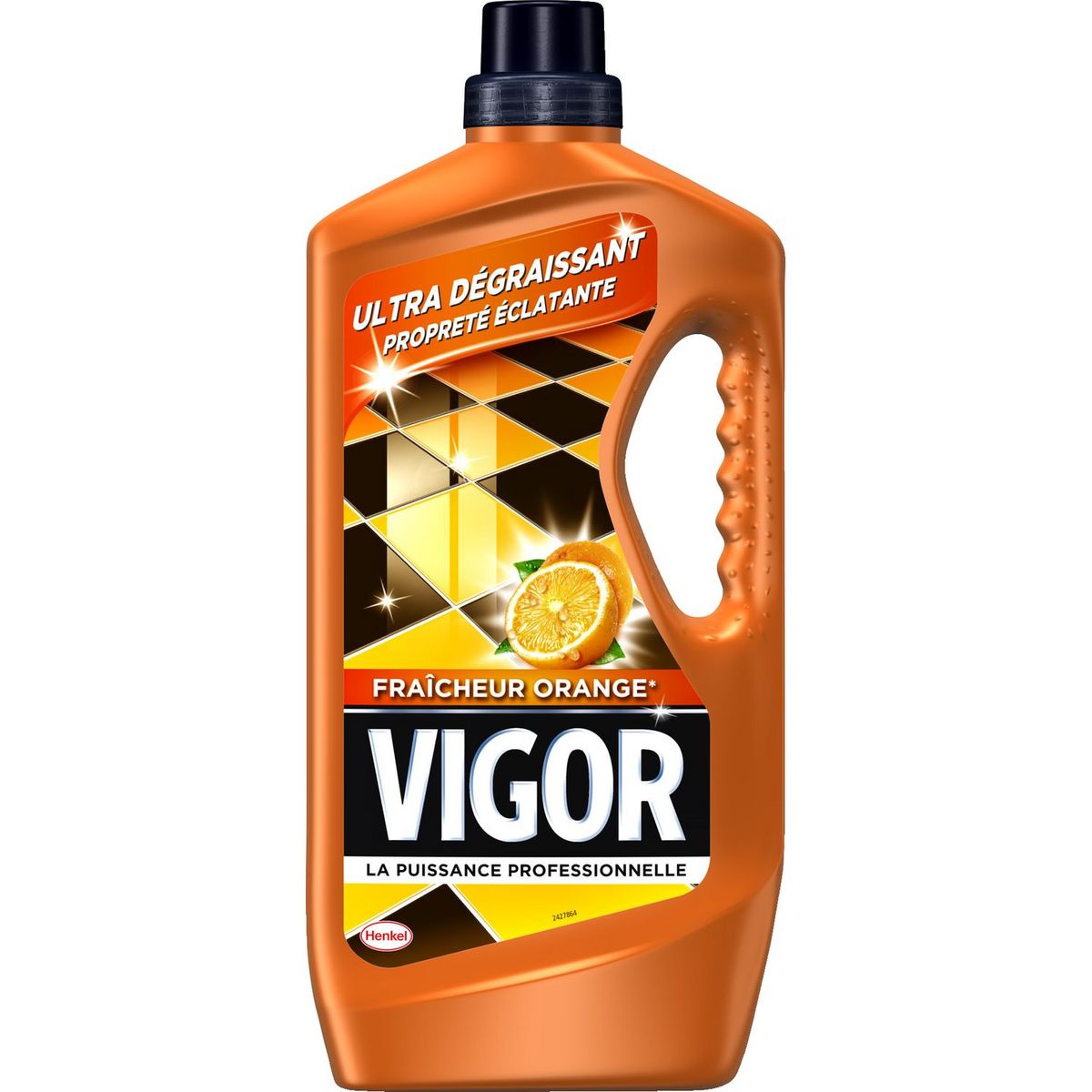 VIGOR Nettoyant sol ultra dégraissant fraîcheur orange 1,3l pas cher 