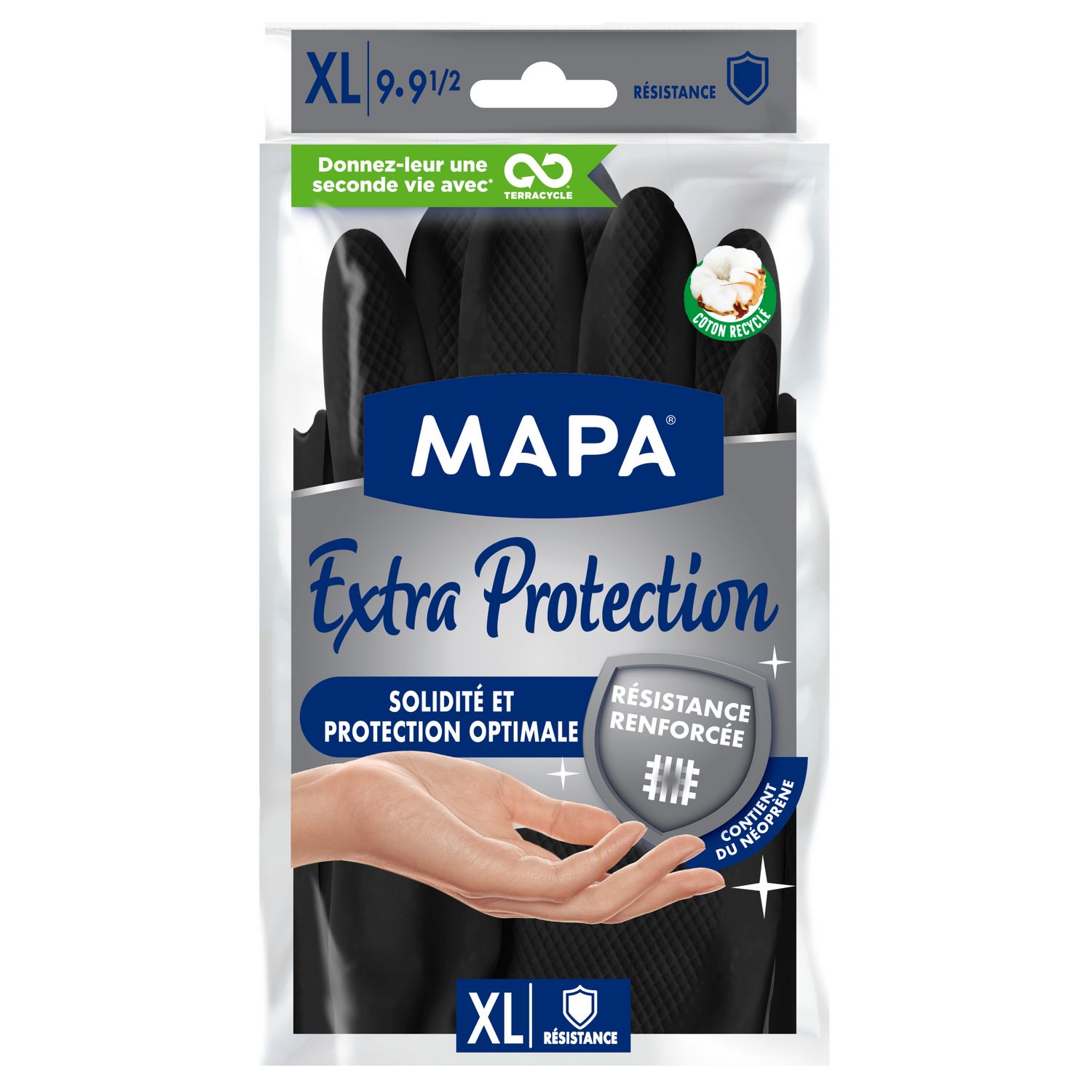 Livraison à domicile Mapa Gants protection satiné, 2 gants - taille S