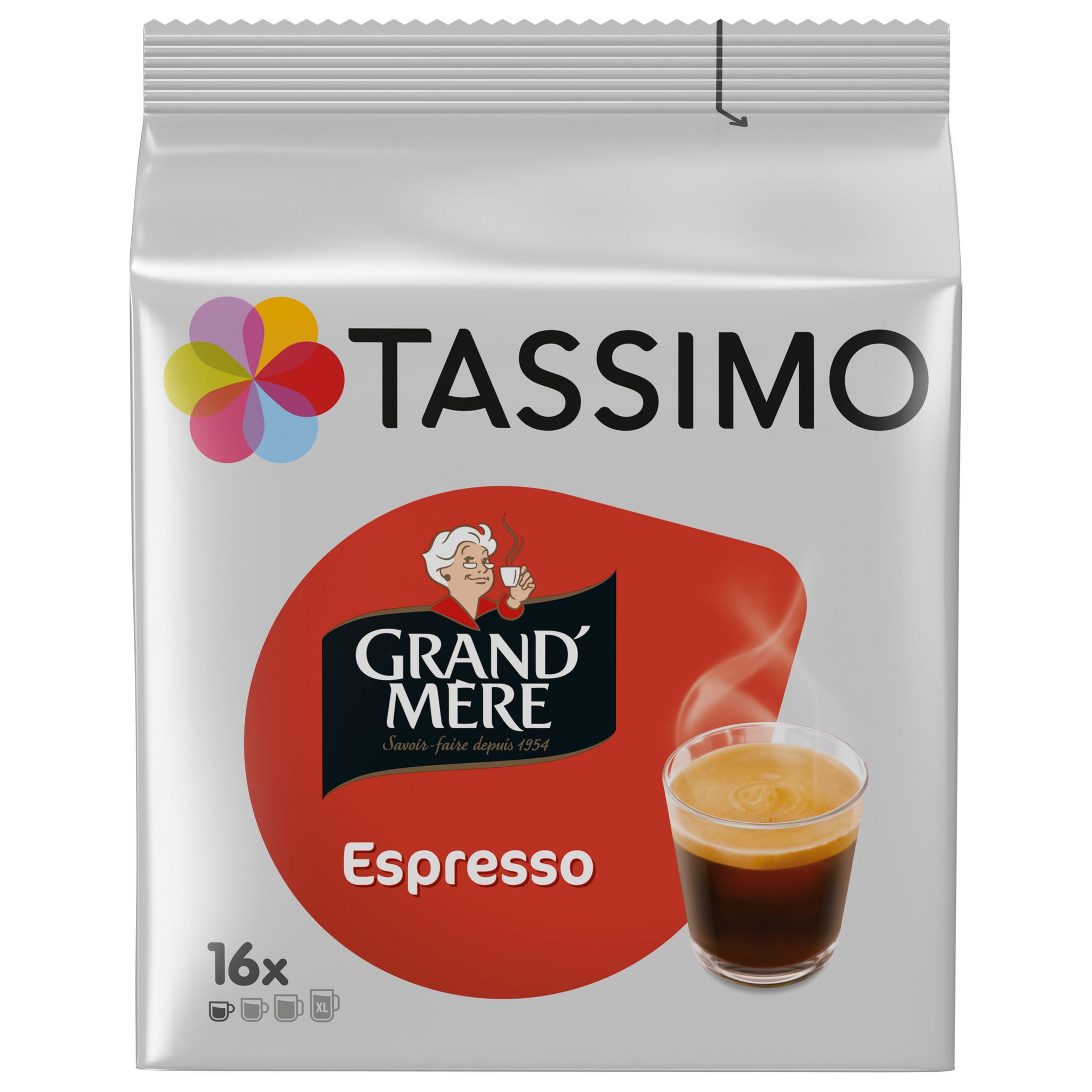 TASSIMO Dosettes de café L'Or café long intense 16 dosettes 128g