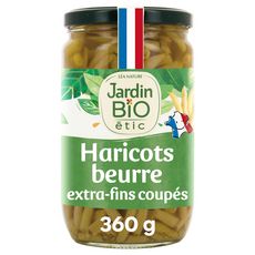 JARDIN BIO ETIC Haricots beurre extra-fins coupés, en bocal 660g