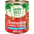 JARDIN BIO ETIC Tomates pelées entières au jus 800g