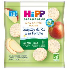 HIPP Mon goûter plaisir galettes de riz à la pomme bio dès 10 mois 30g