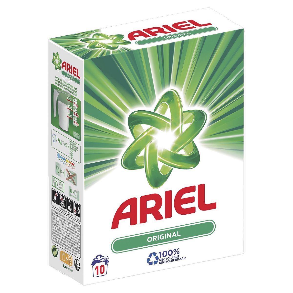 Lessive en poudre Ariel™ 4kg  Lavage à machine – Supermarché.mg