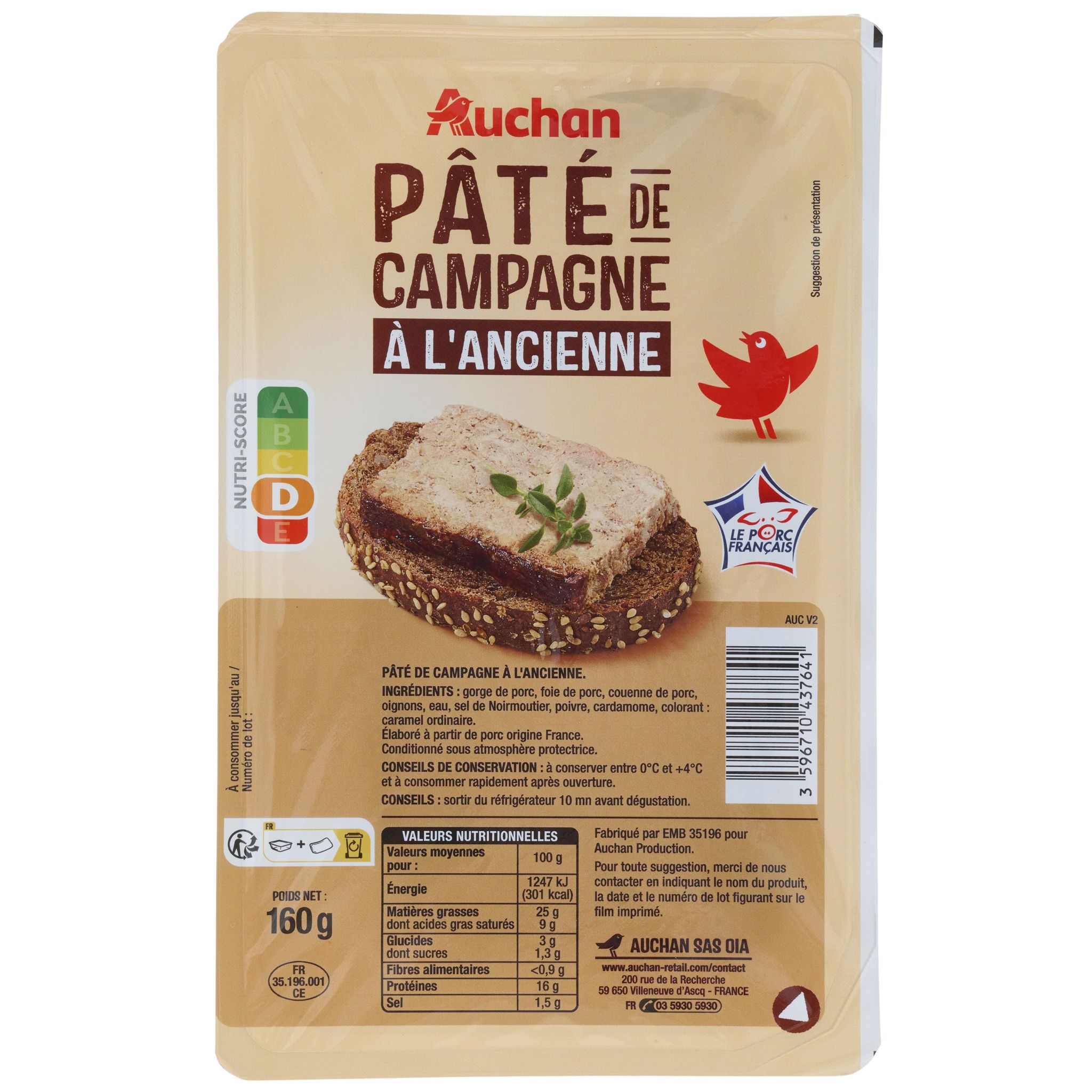 AUCHAN Pate à fixer - 90 pastilles adhésives pas cher 