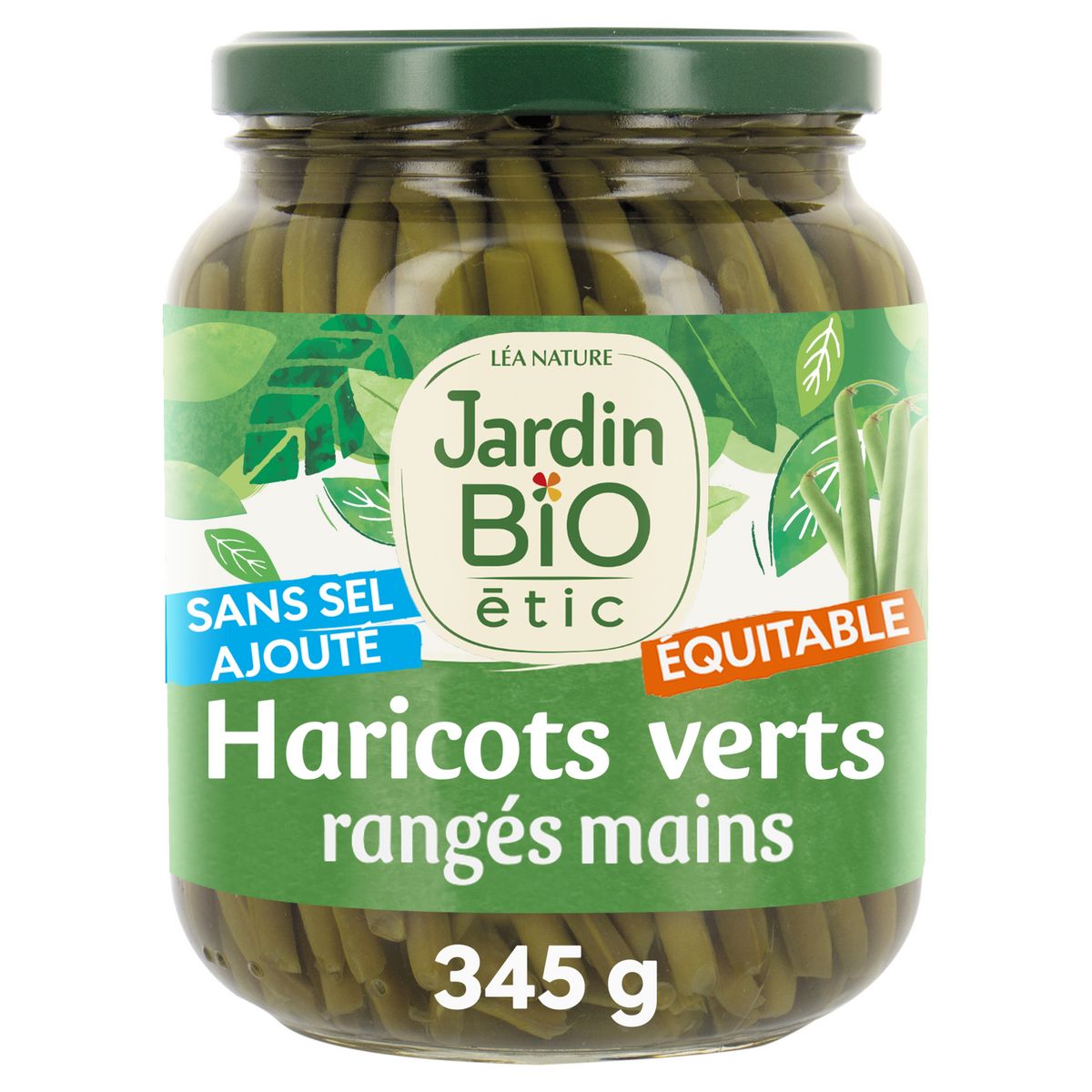 JARDIN BIO ETIC Haricots verts extra fins rangés main sans sel ajouté 660g