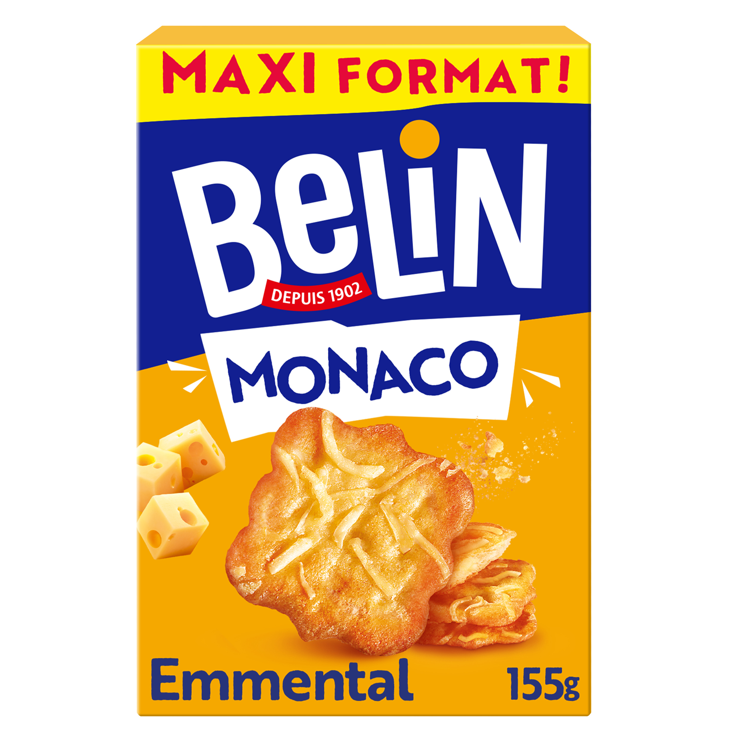 BELIN Biscuits salés croustilles à l'emmental Format familial 138g