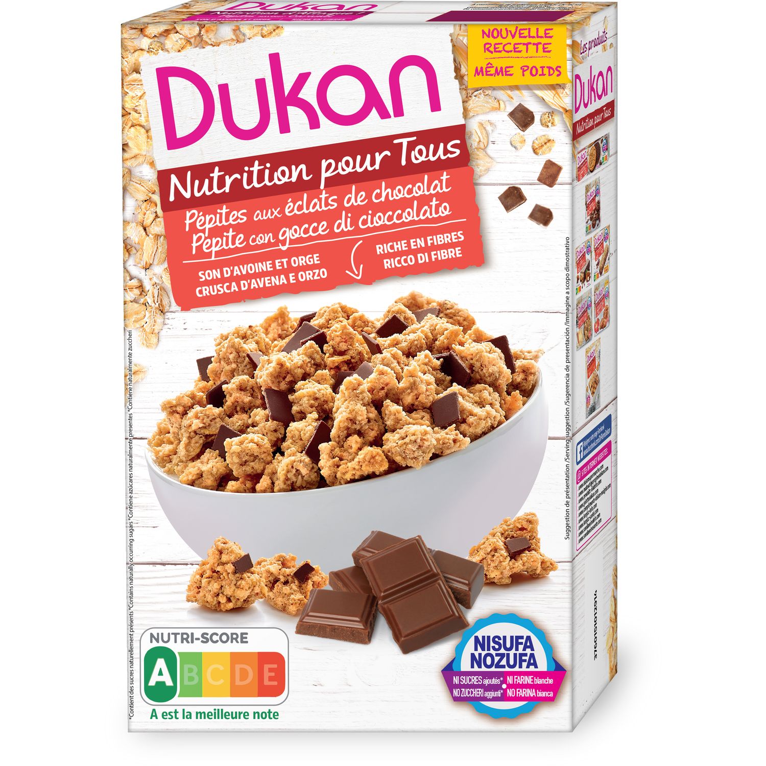 Regime Dukan Biscuits son d'avoine chocolat sans sucres ajoutés -   Chocolats