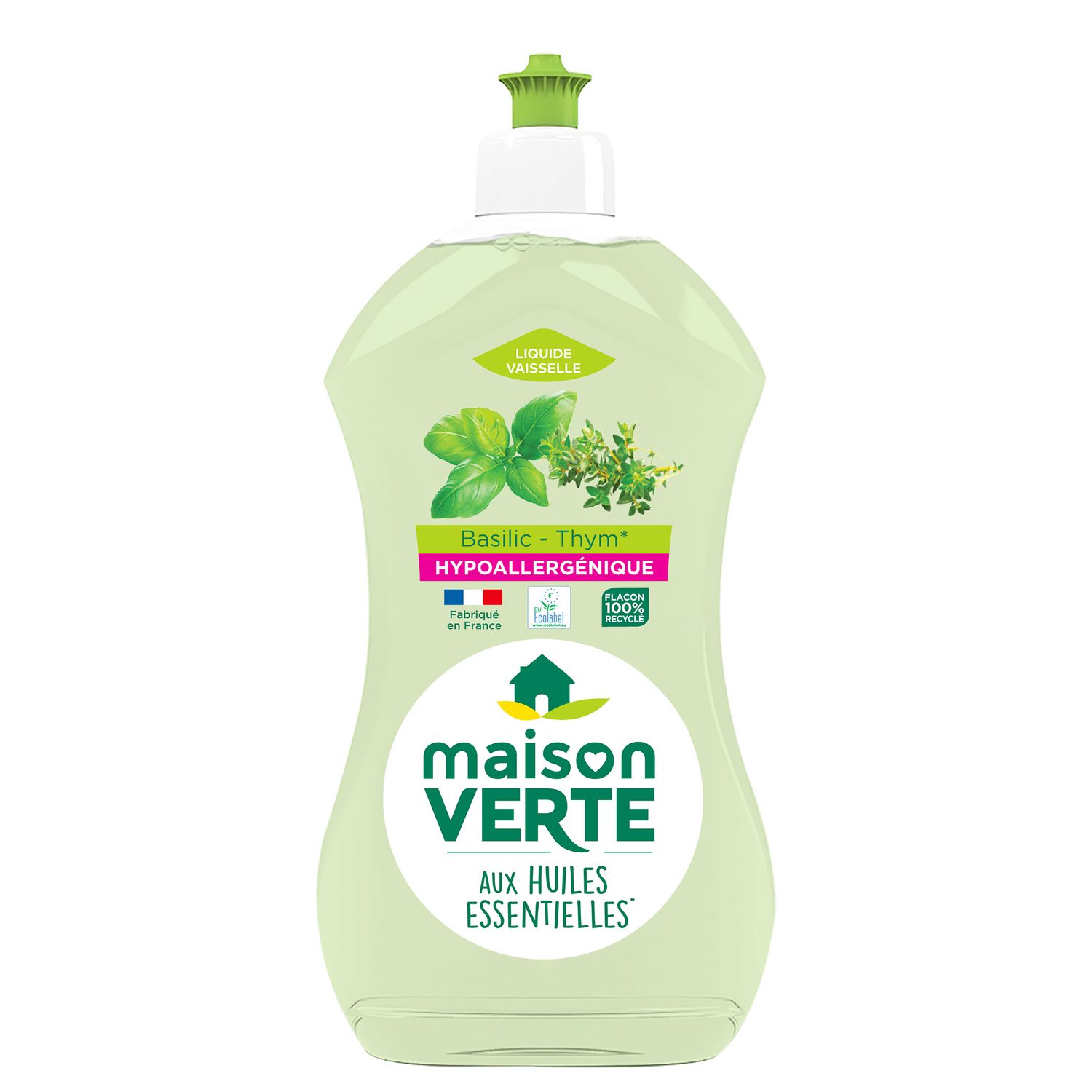 Liquide vaisselle aux huiles essentielles biologiques - Maison Verte