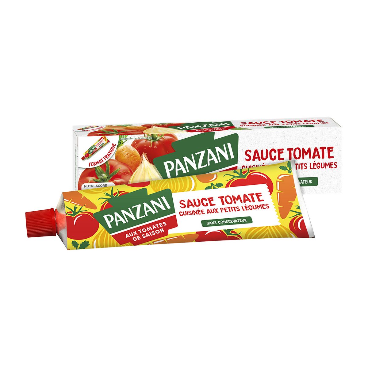 PANZANI Sauce tomate cuisinée petits légumes sans conservateur tube 180g