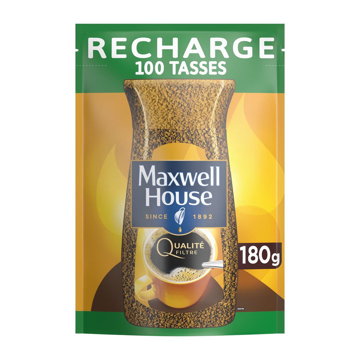 MAXWELL HOUSE Café soluble qualité filtre éco recharge 180g