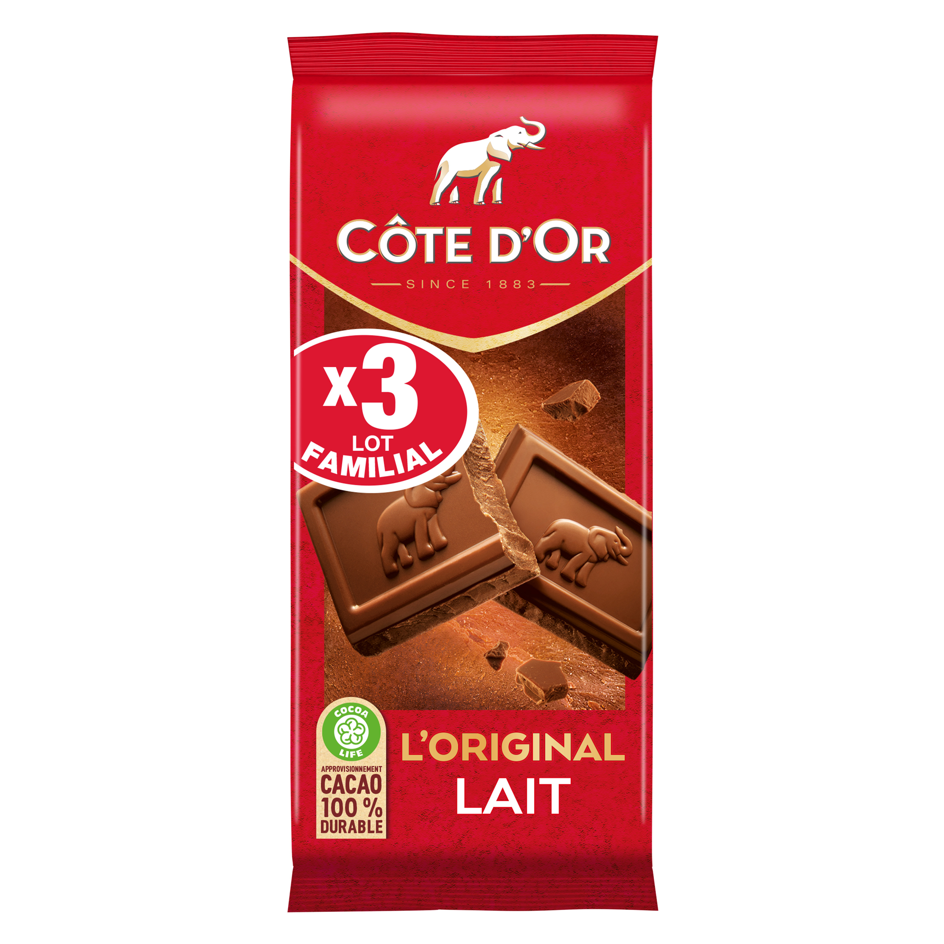 AUCHAN Tablette de chocolat vegan à base de lait de coco 100g pas cher 