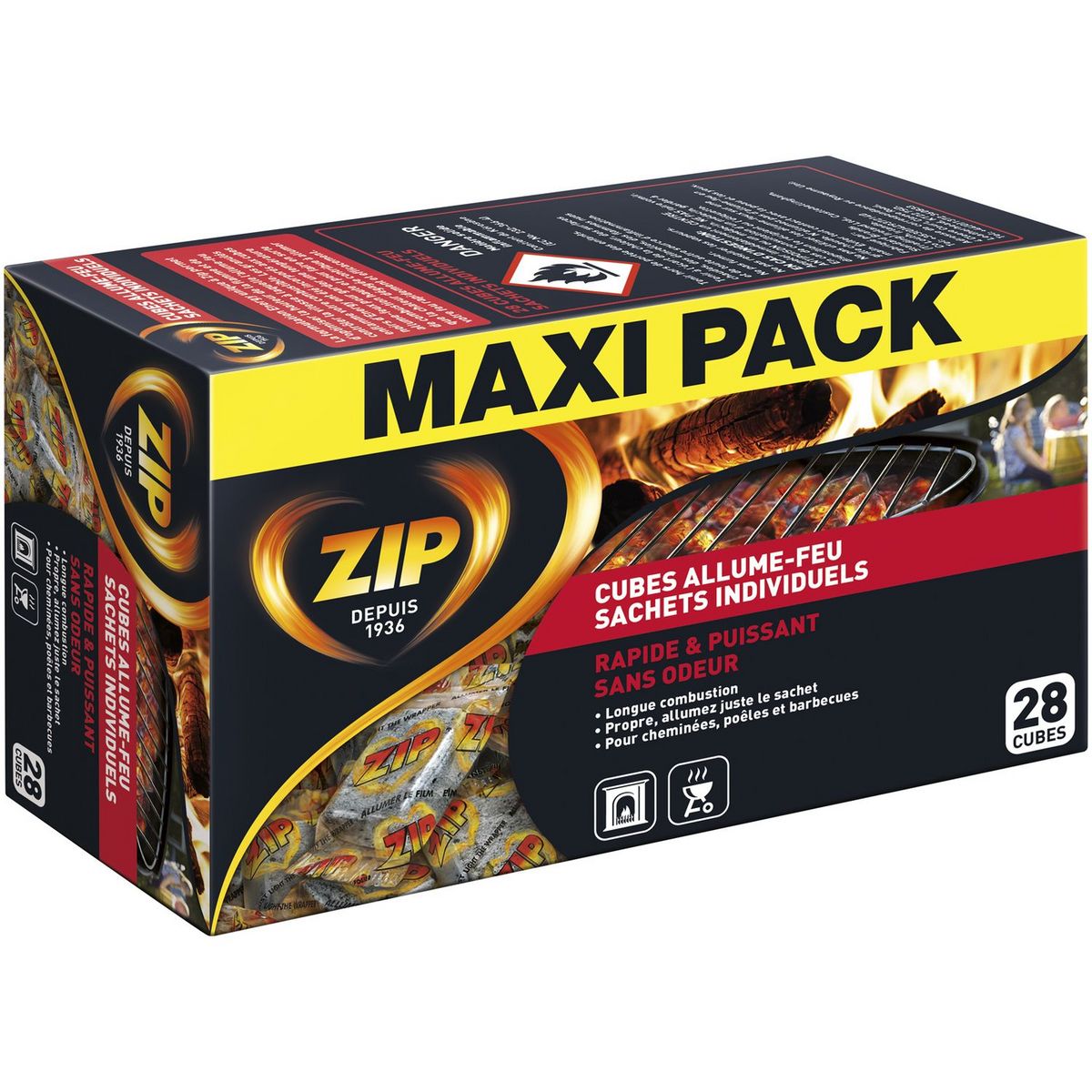 Zip Cubes Allume-feu sachets individuels 