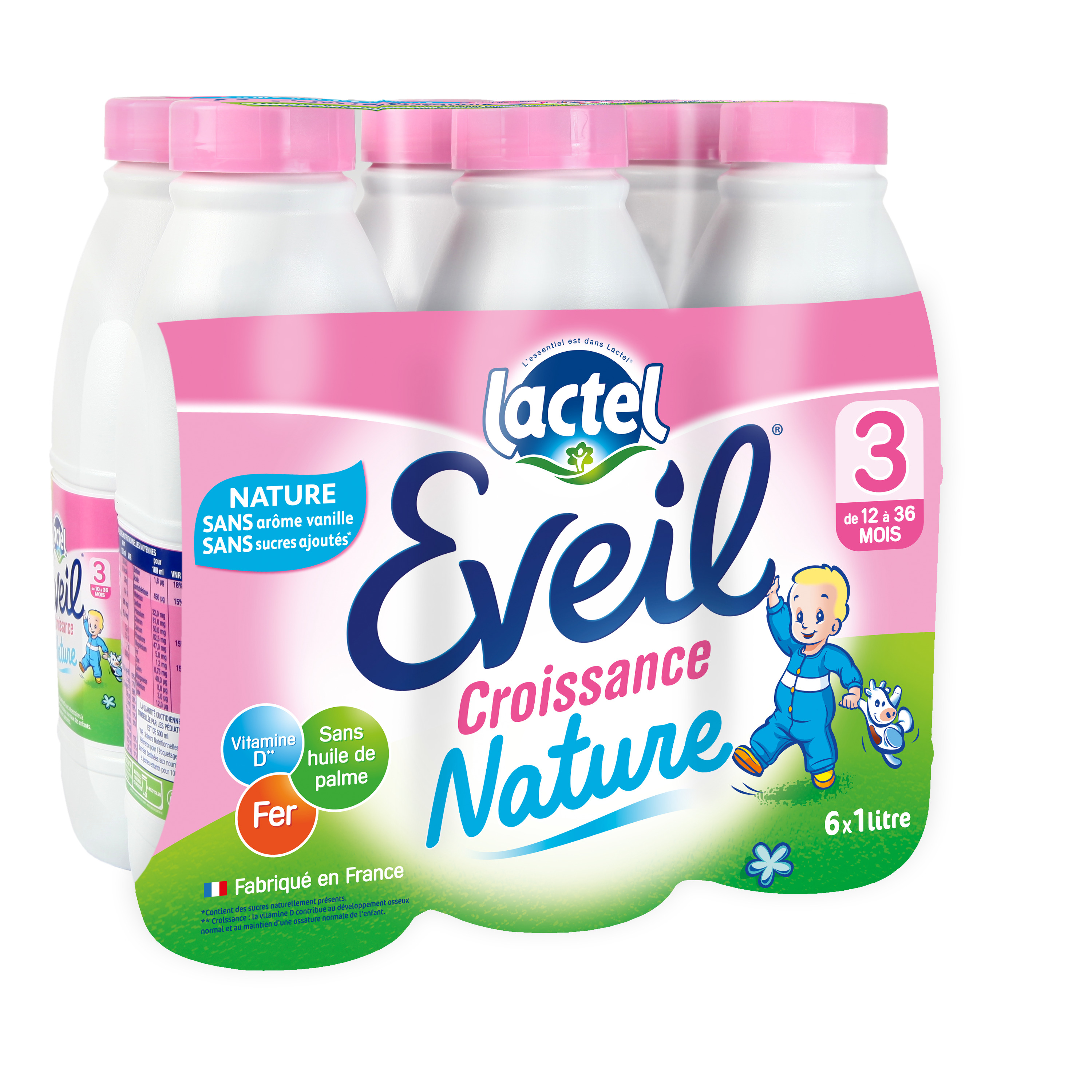 Babybio Lait Croissance Lait de Vache 3ème Âge Bio 6 x 25cl