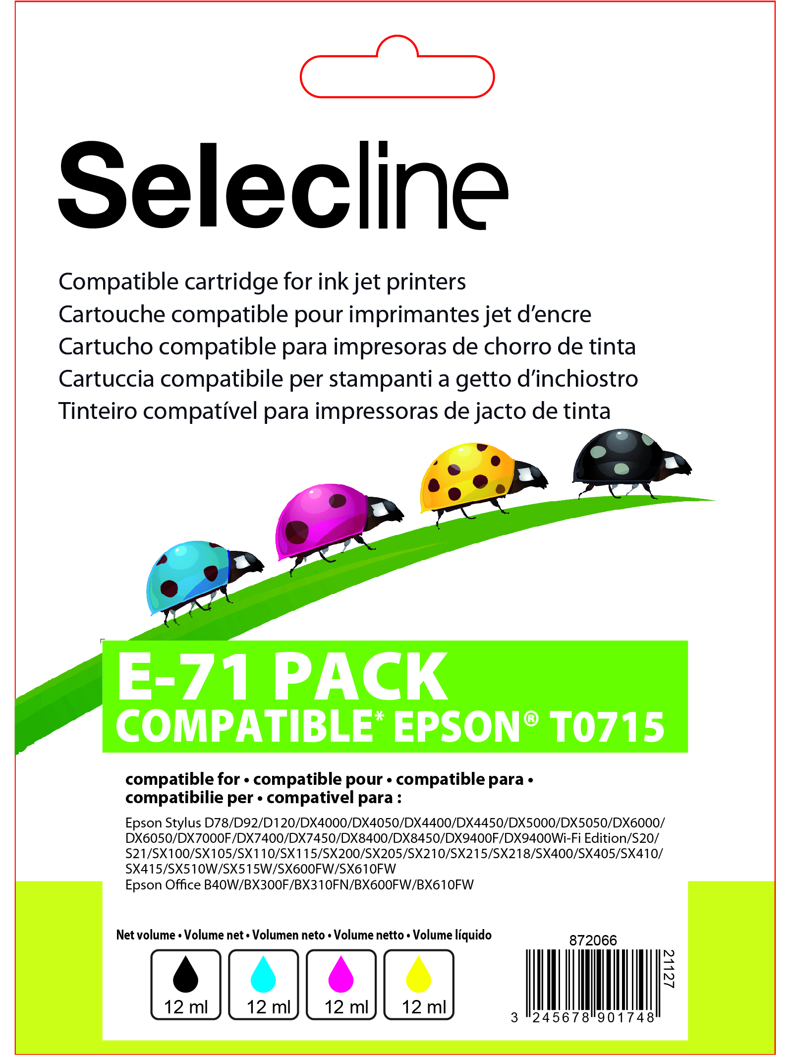 Pack 4 cartouches compatibles EPSON imprimante SX205