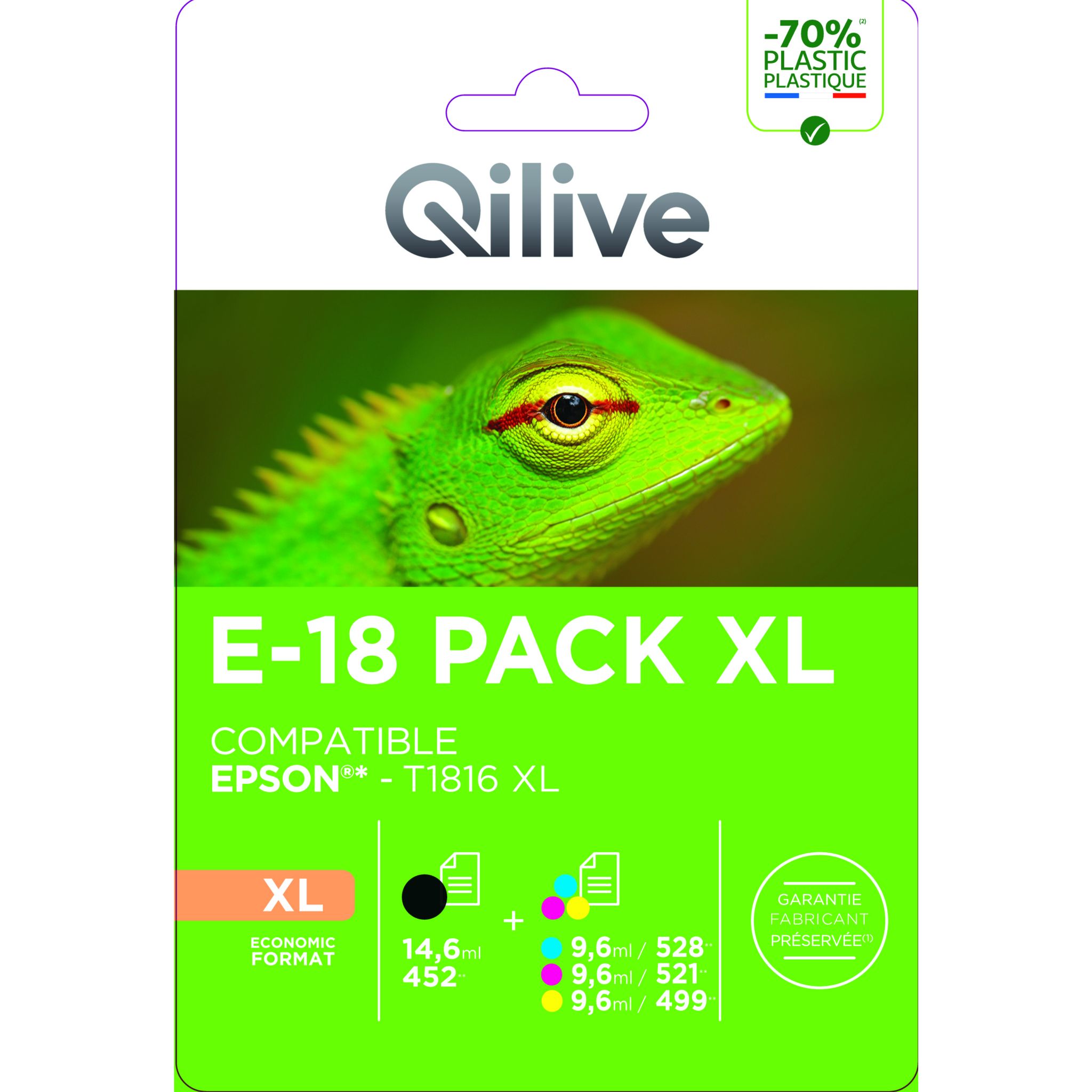 QILIVE Cartouche imprimante E-603 XL Pack 4 couleurs pas cher 