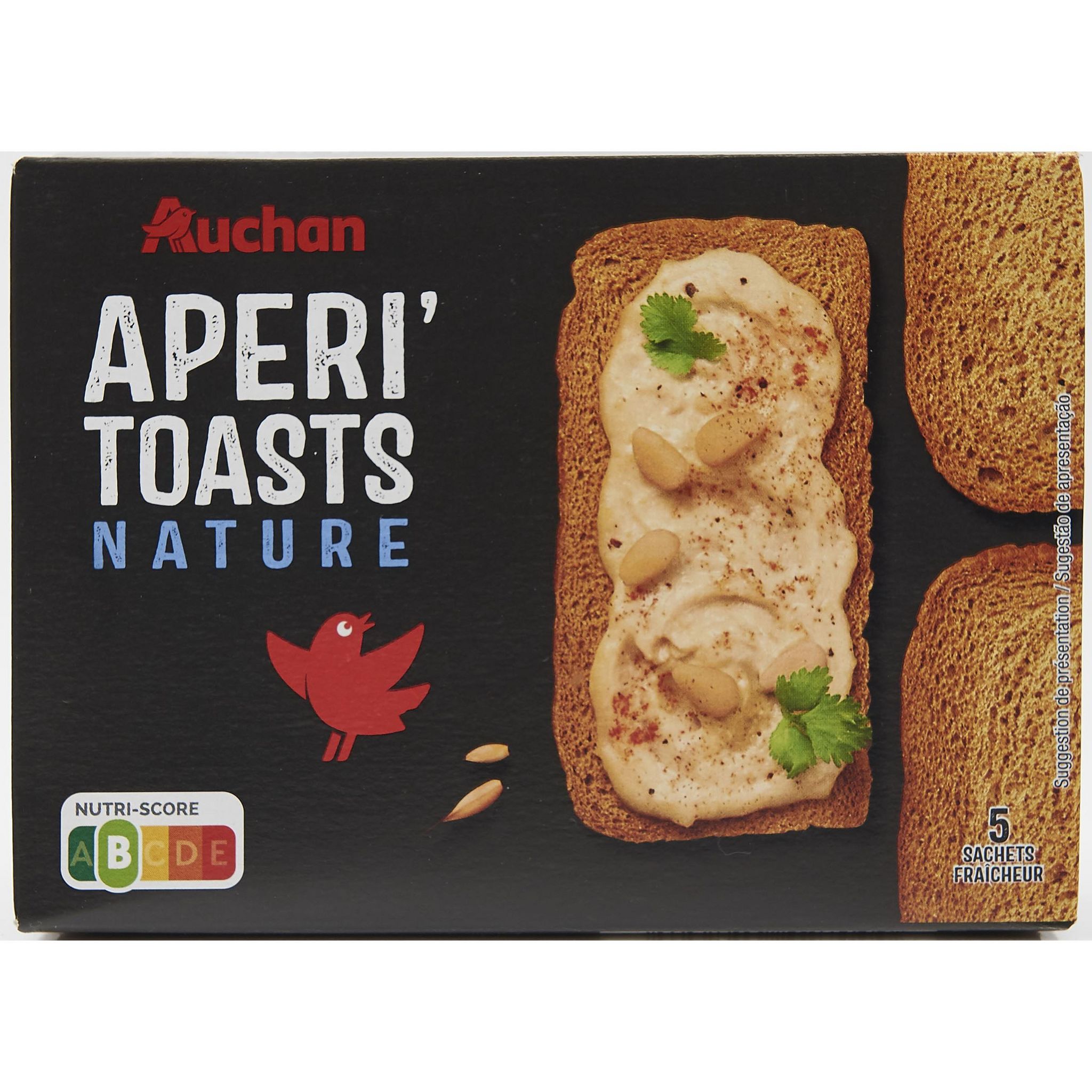 AUCHAN Toasts nature 280g pas cher 