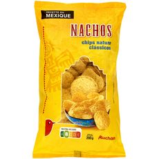AUCHAN Chips nachos nature 200g