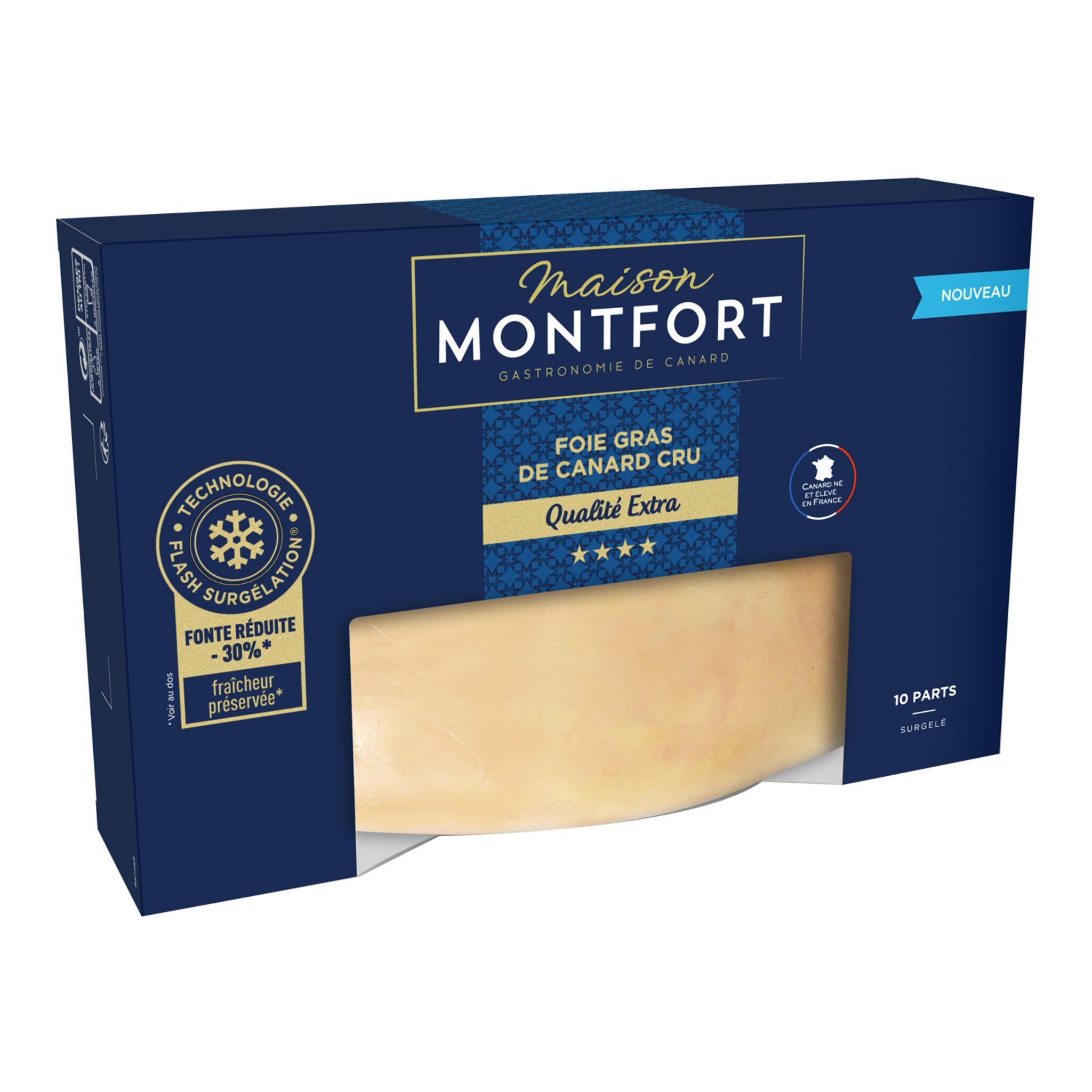 Foie gras de canard entier surgelé (450g) - Maison Montfort