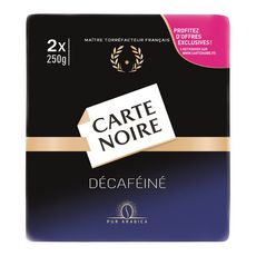 CARTE NOIRE Café moulu décaféiné 2x250g