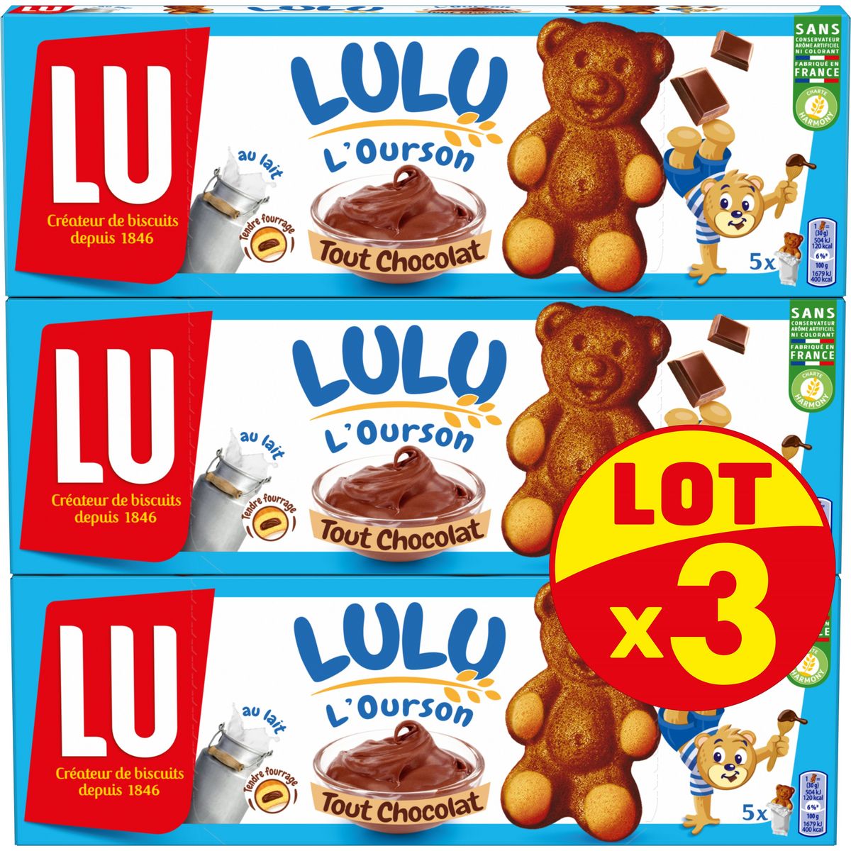 Assortiment de biscuits Lu - 16 paquets sur