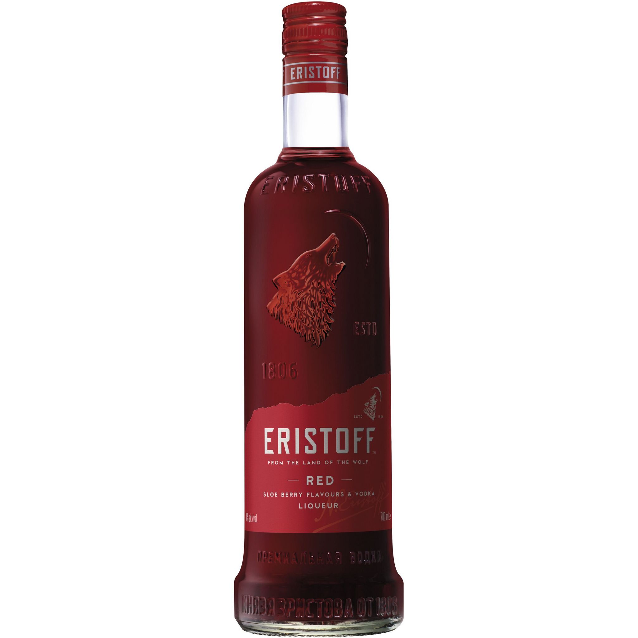 ERISTOFF Liqueur à base de vodka Red arômes fruits rouges 18% 70cl pas cher  
