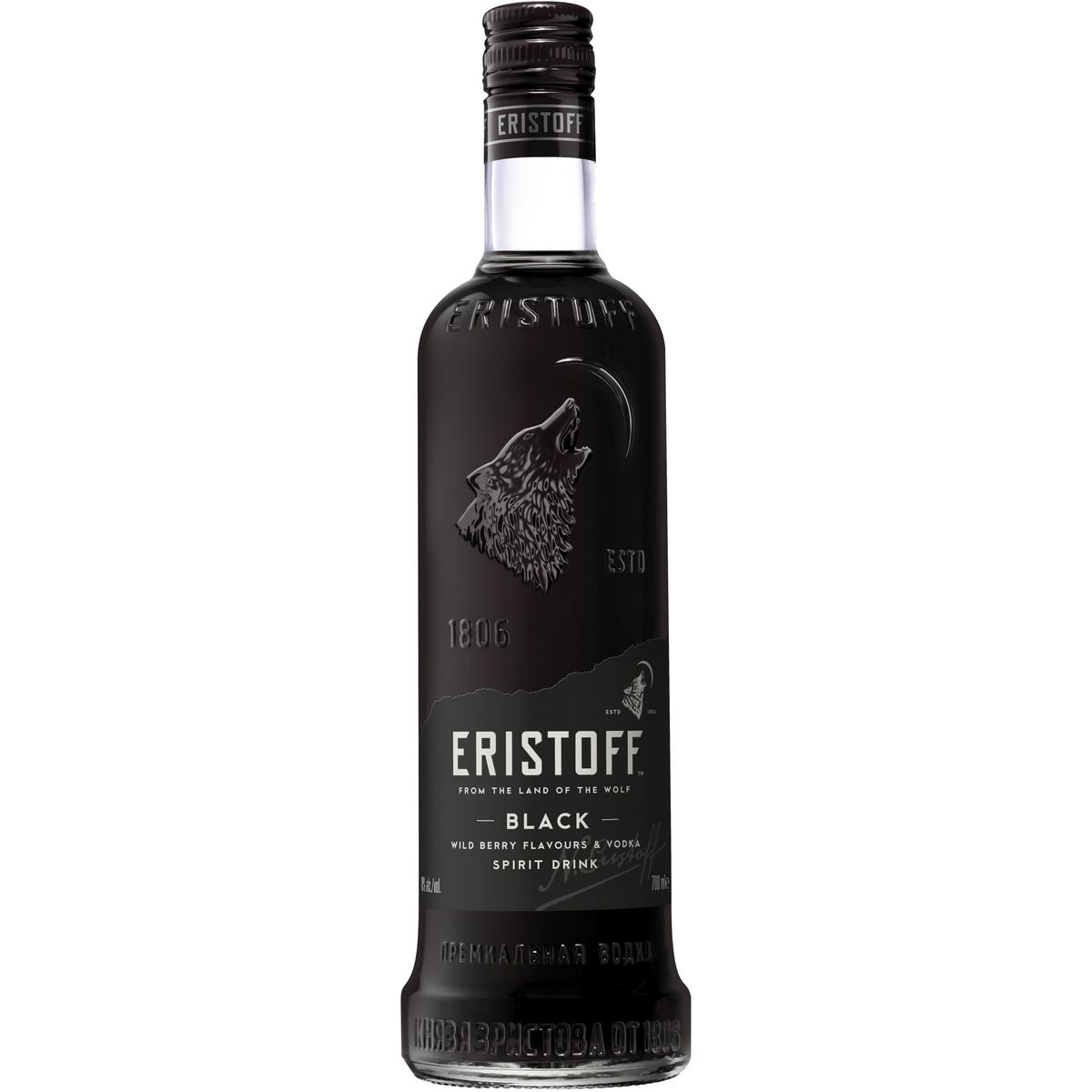 ERISTOFF Liqueur à base de vodka Russe Black 18% 70cl