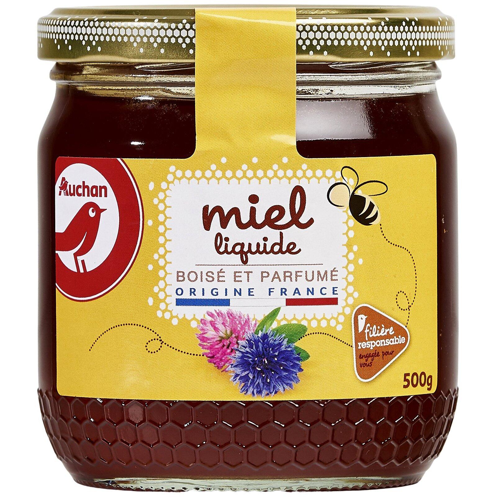 AUCHAN Miel de fleurs liquide équilibré et fleuri 1kg pas cher