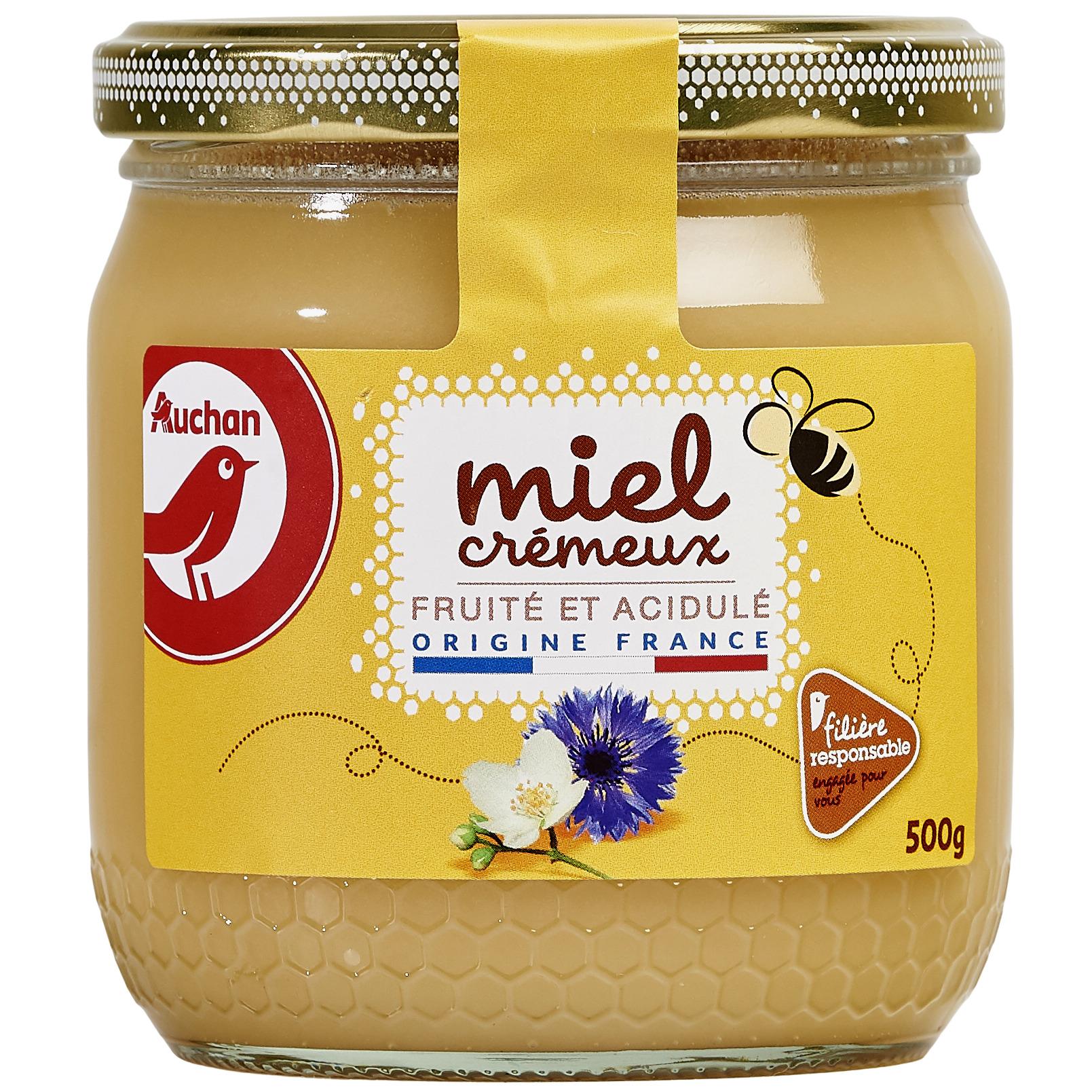 Miel bio de fleurs crémeux CARREFOUR BIO le bocal de 500g