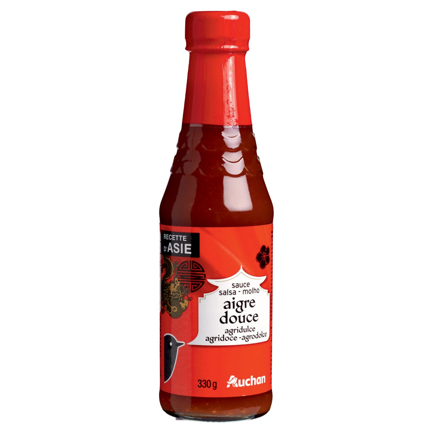 AUCHAN Recettes d'Asie sauce aigre douce 330g pas cher 