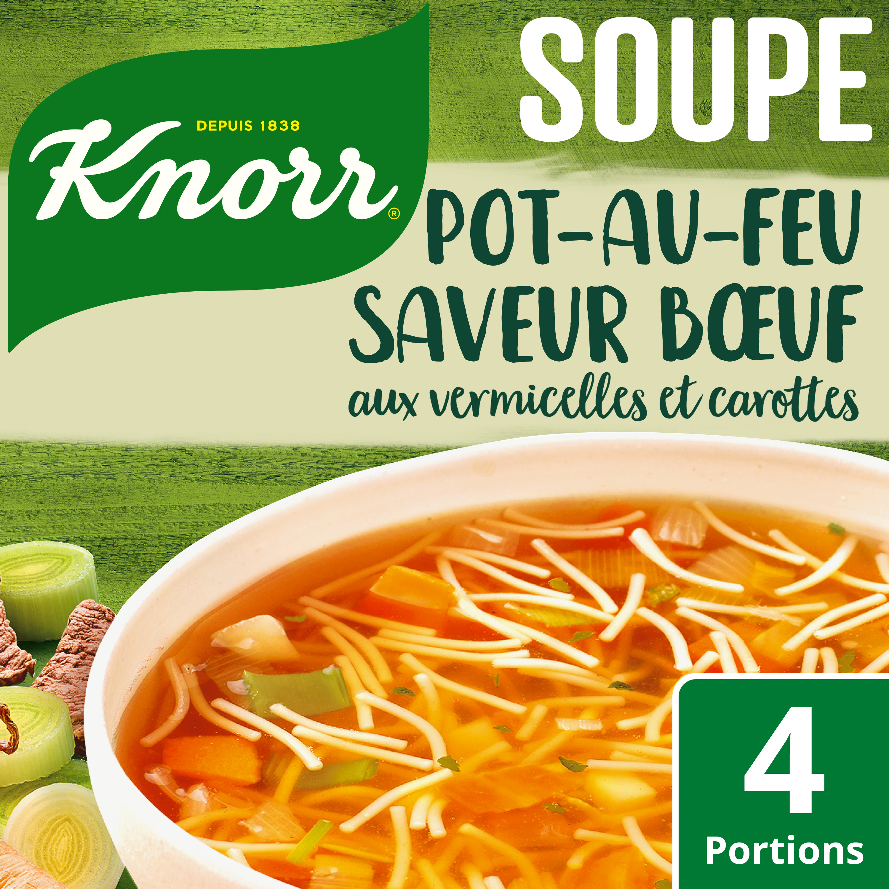 Soupe déshydratée poule au pot aux petits légumes KNORR le sachet