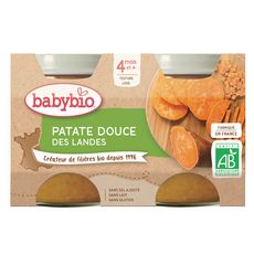 BABYBIO Petit pot patate douce bio dès 4 mois 2x130g