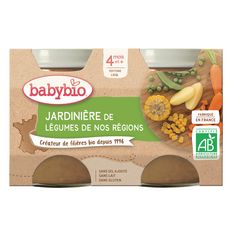 BABYBIO Petit pot jardinière de légumes bio dès 4 mois 2x130g