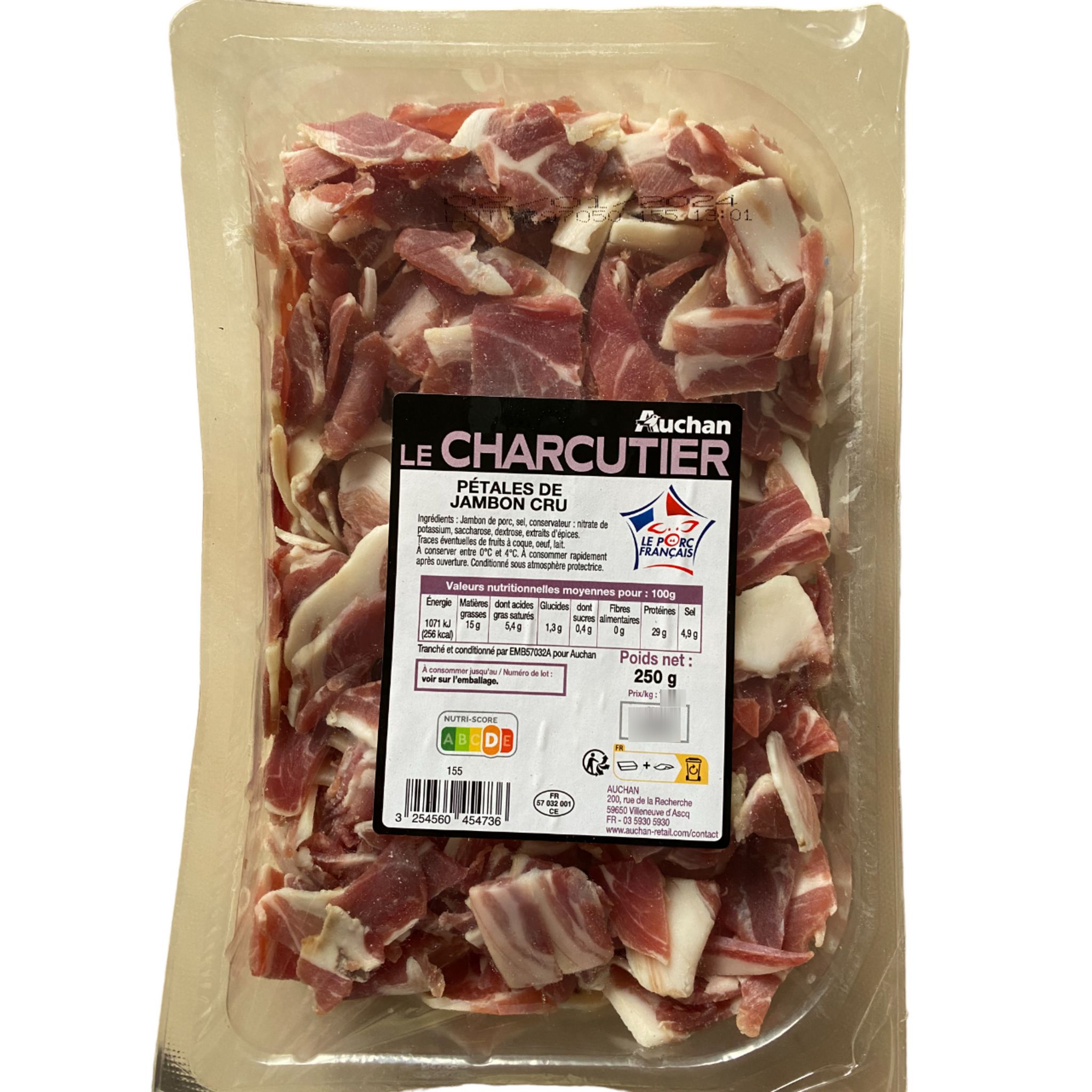 Jambon cru (viandes, volailles et charcuteries)