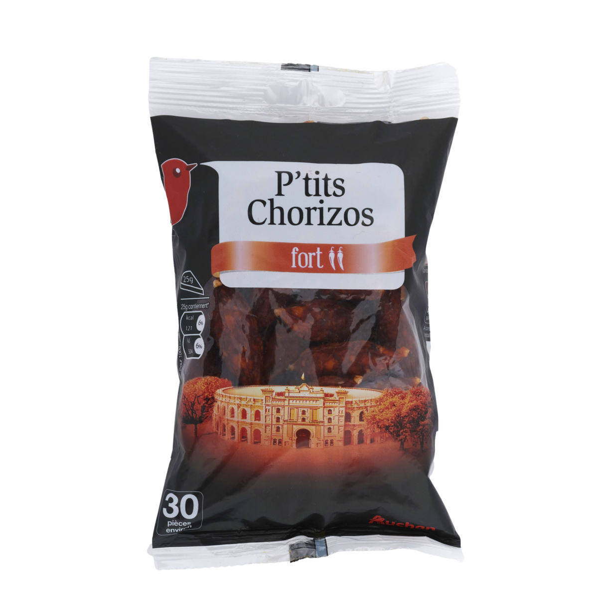 AUCHAN P'tits Chorizos fort 200g