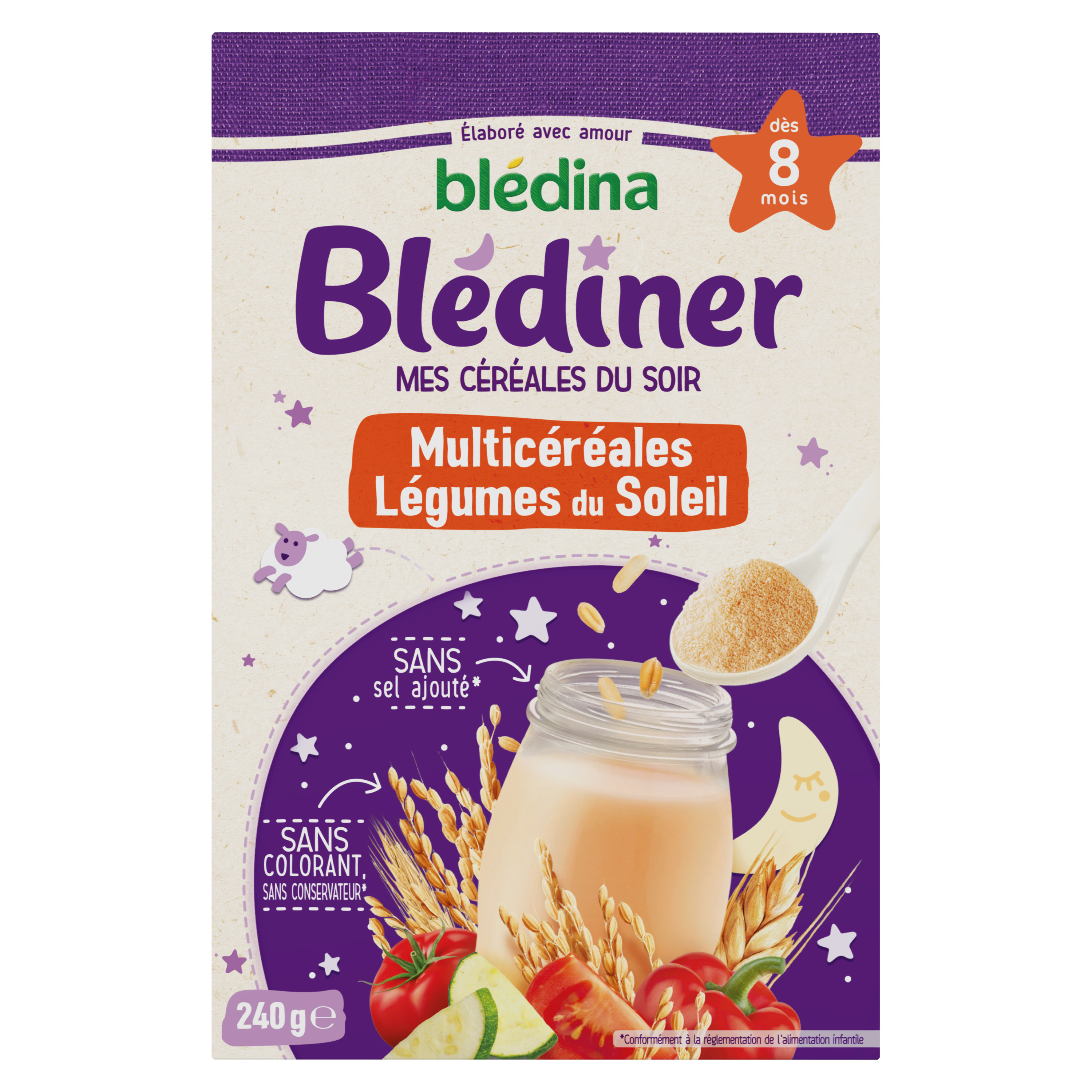 Plat bébé Blédîner les 2 briques de 250 ml Contenu