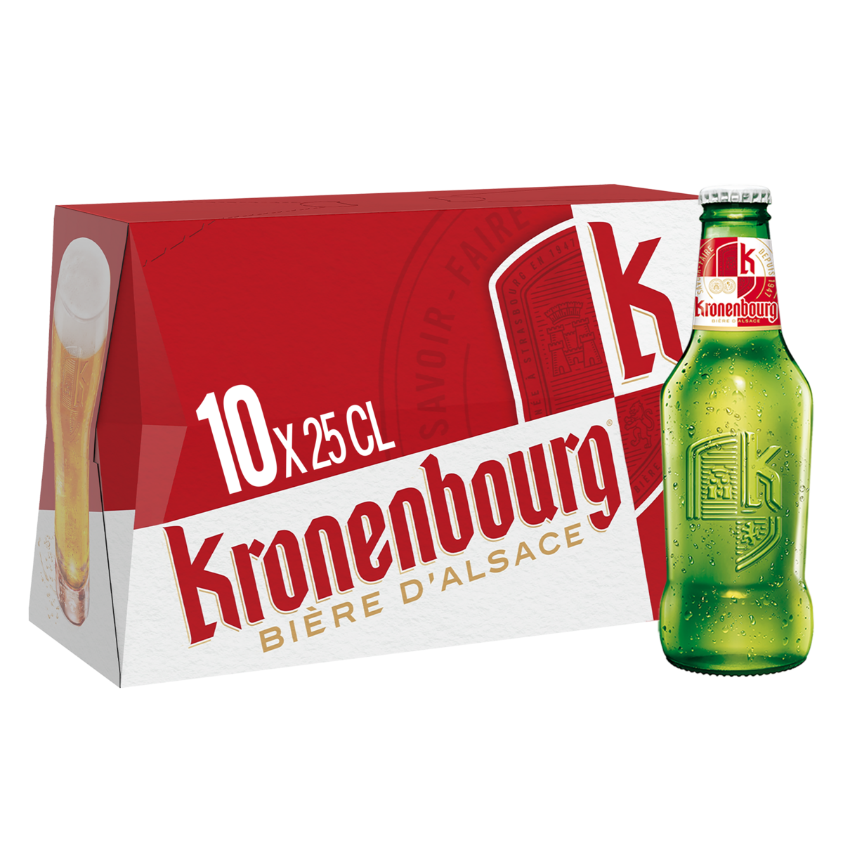 KRONENBOURG Bière blonde 4,2% bouteilles 10x25cl