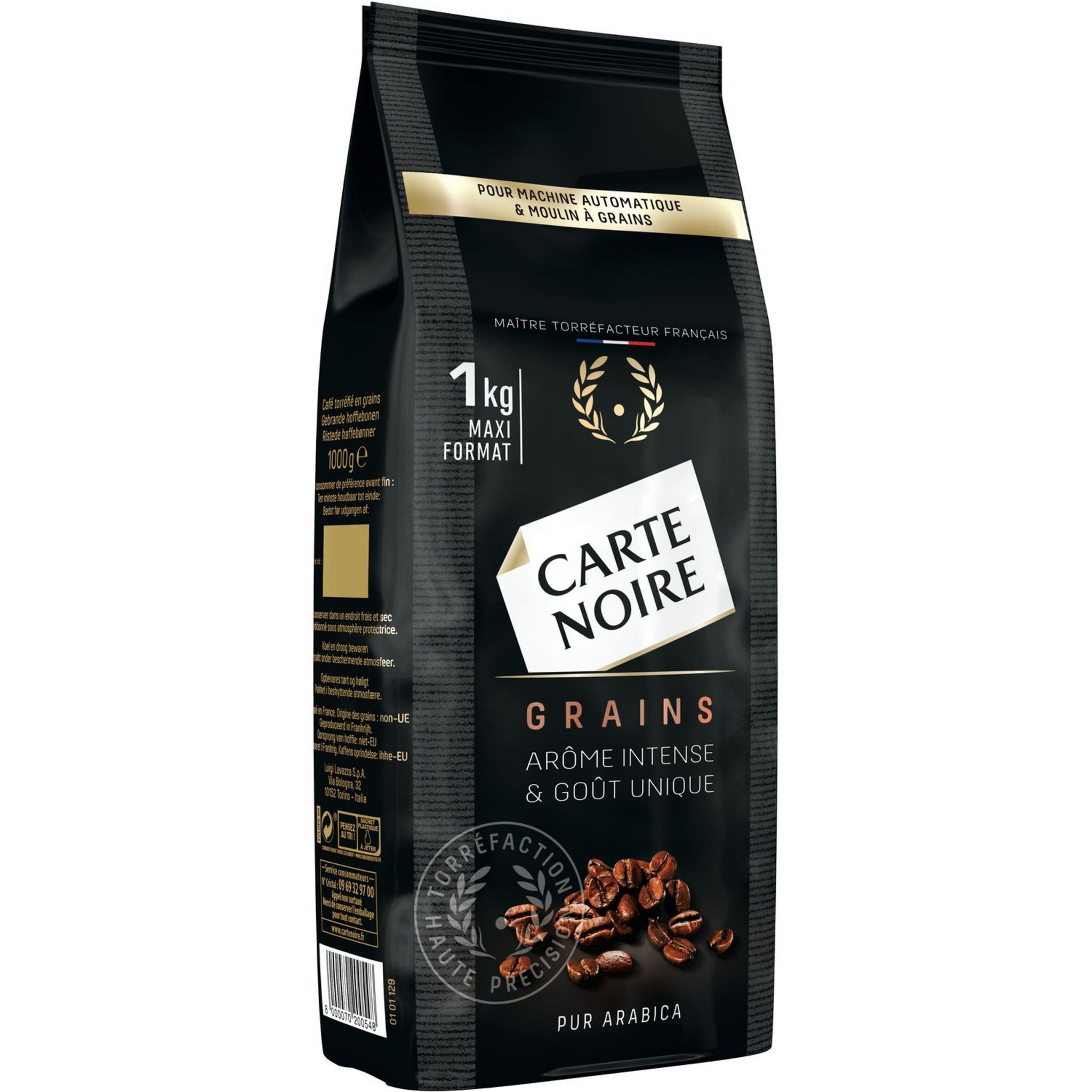 Café en grain bio Carte Le sachet de 1kg Contenu