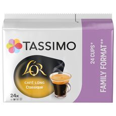 TASSIMO Dosettes de café L'Or espresso café long classique 24 dosettes 156g