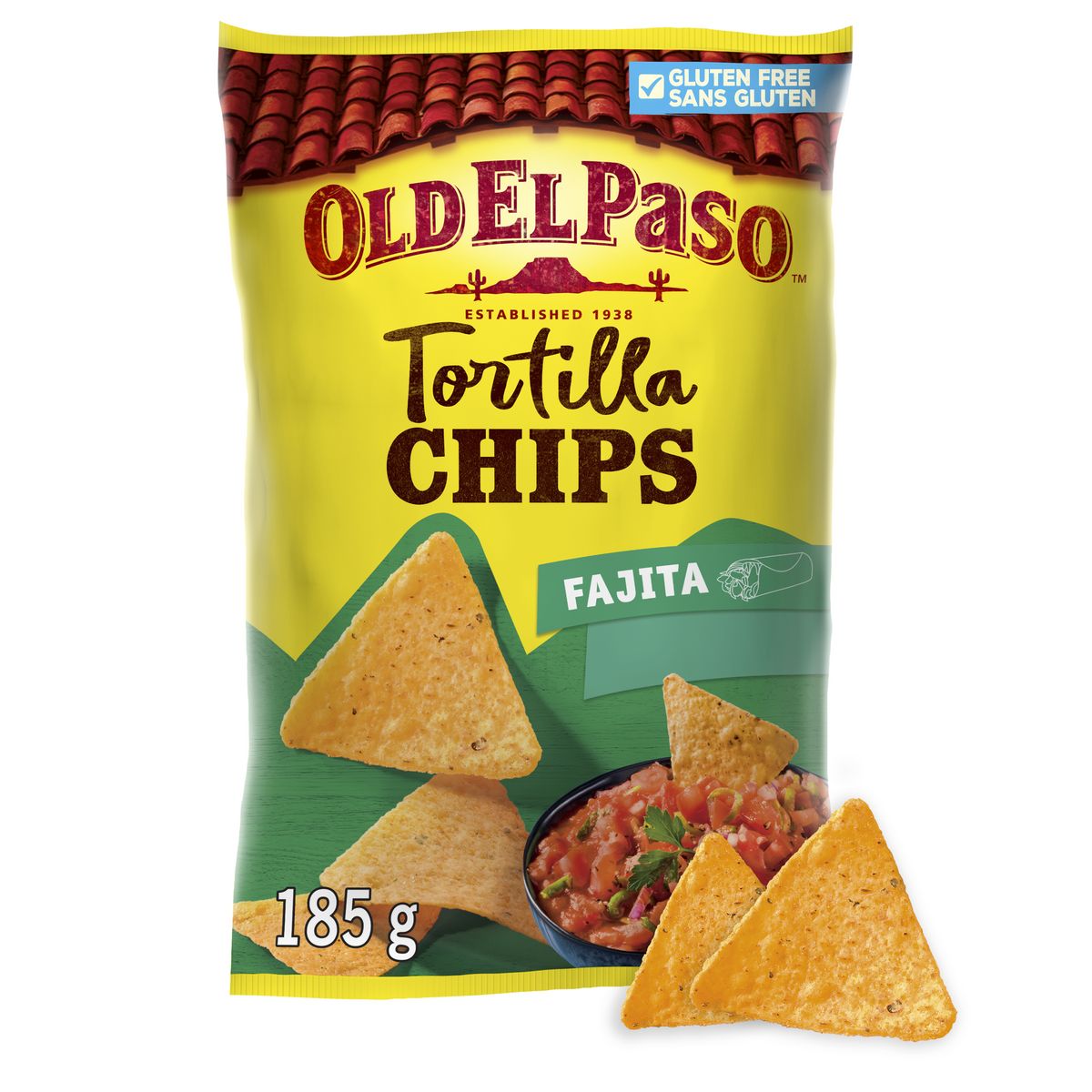 OLD EL PASO Tortilla chips goût fajita sans gluten 185g