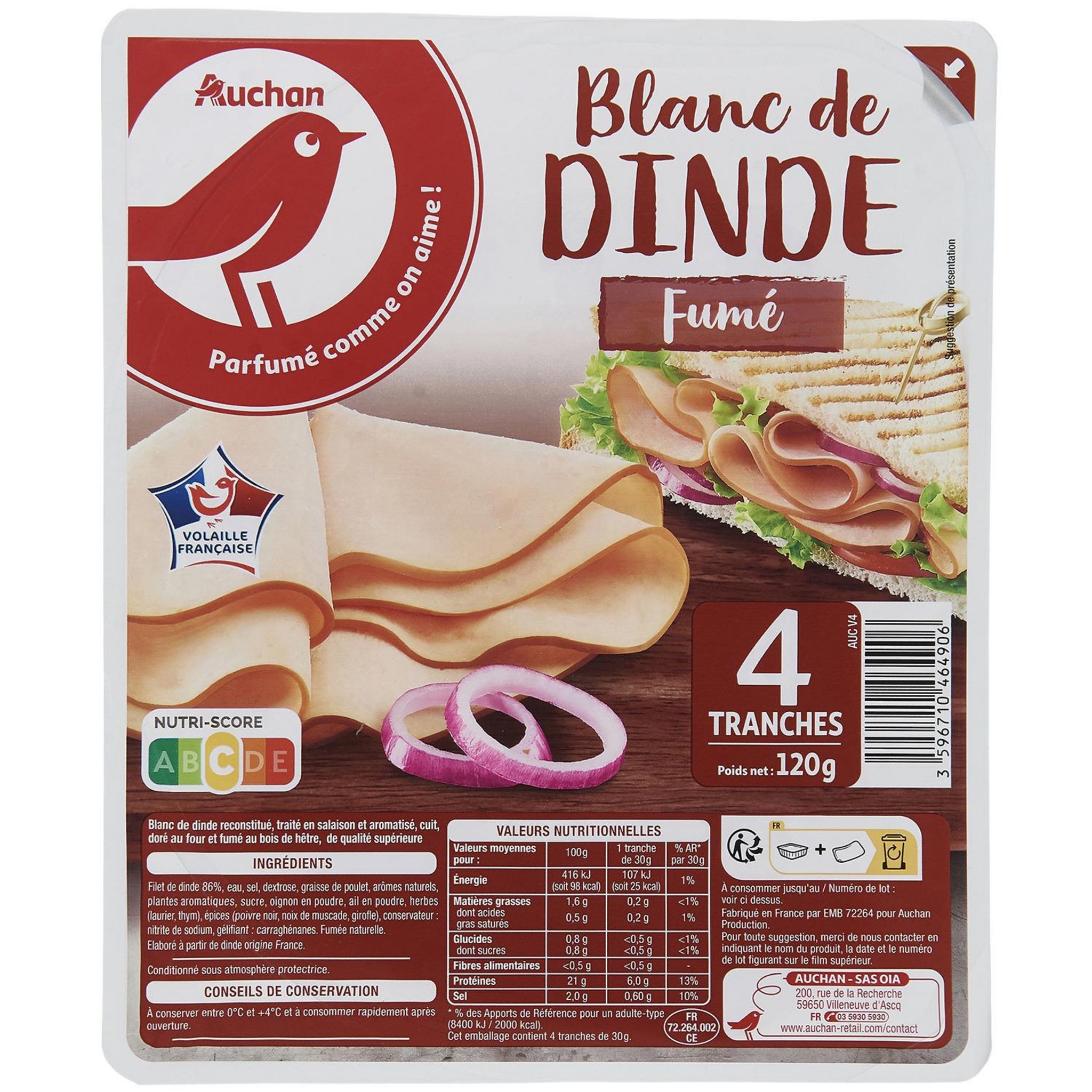 Blanc de dinde fumé