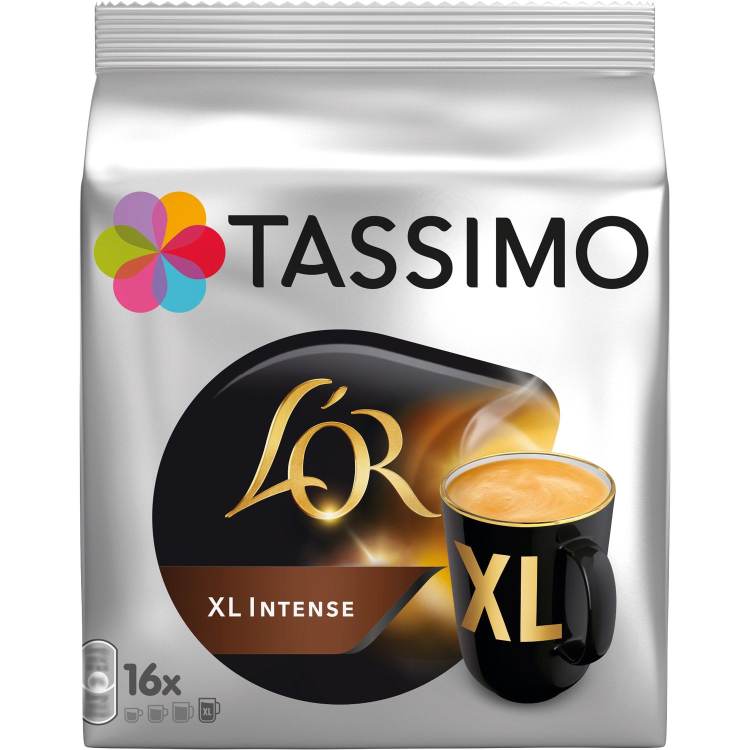 TASSIMO Dosettes de café L'Or XL classique 16 dosettes 136g pas