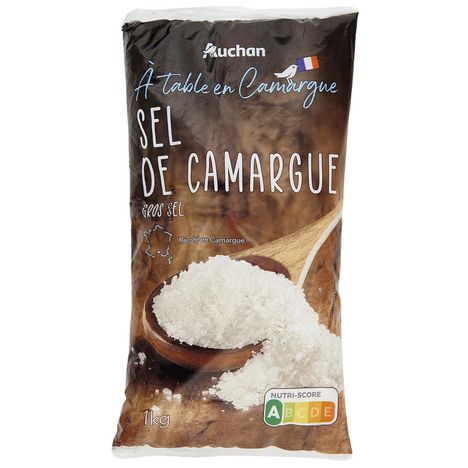 AUCHAN TERROIR Gros sel de Guérande IGP 1kg pas cher 