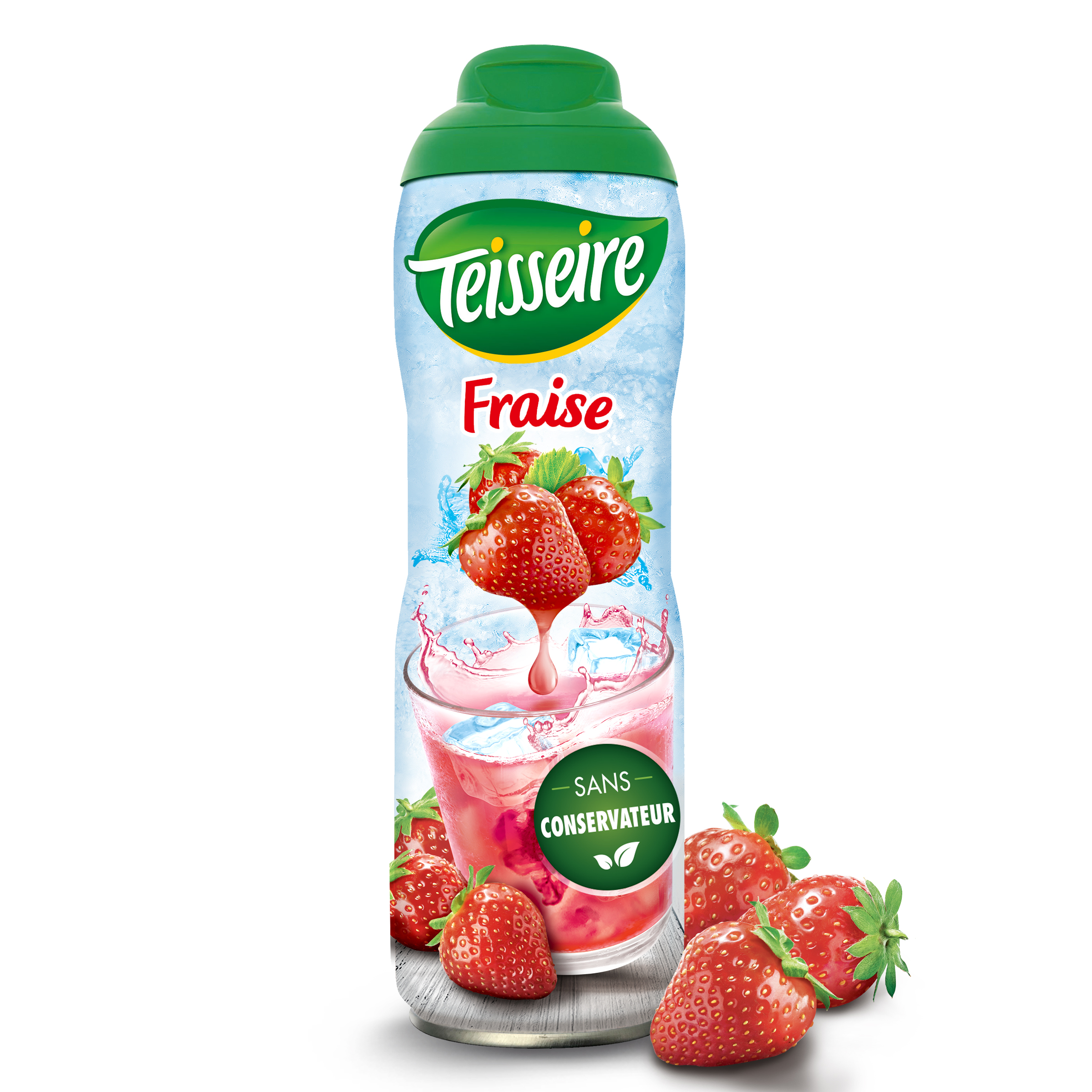 TEISSEIRE Sirop de fruits fraise bidon 60cl pas cher 