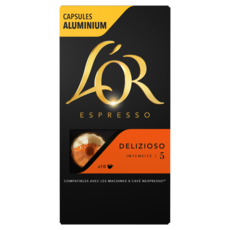 L'OR Capsules de café delizioso intensité 5 compatibles Nespresso 10 capsules 52g